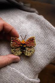Gold Thread Brooch