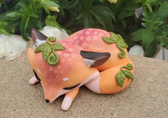Sleeping Fox Figure
