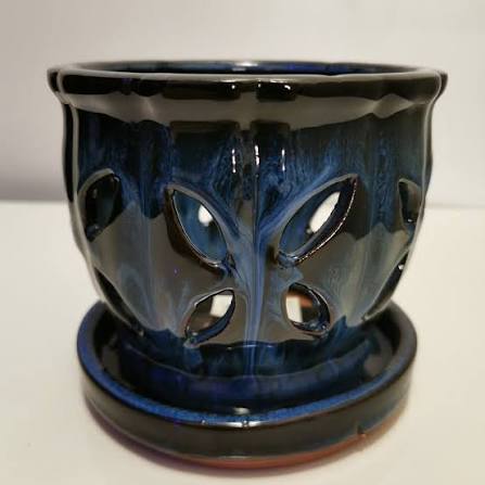 Midnight Orchid Pot